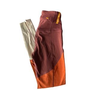 Sorel x prAna Womens XS Colorblock High Rise Leggings Terracotta Orange Yoga